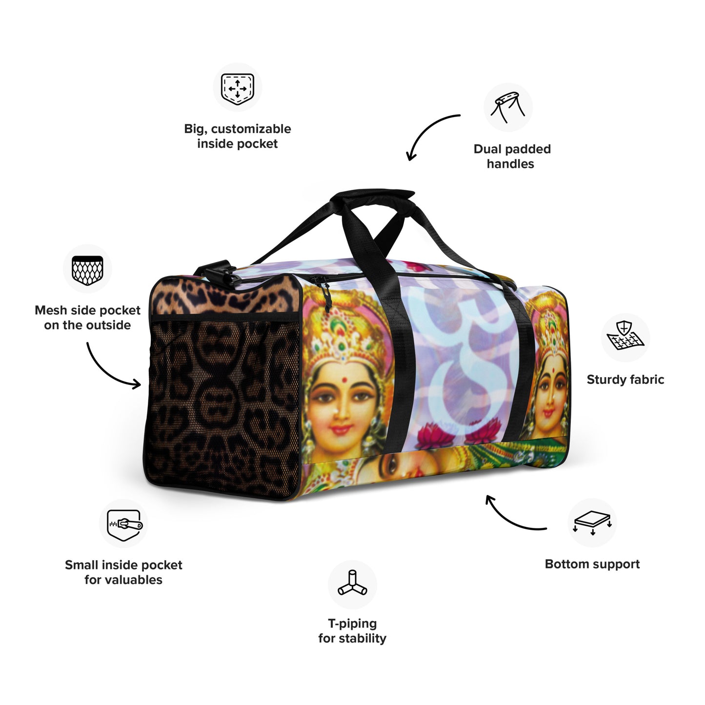 Lakshmi "Om Shanti" Around the World Duffle bag