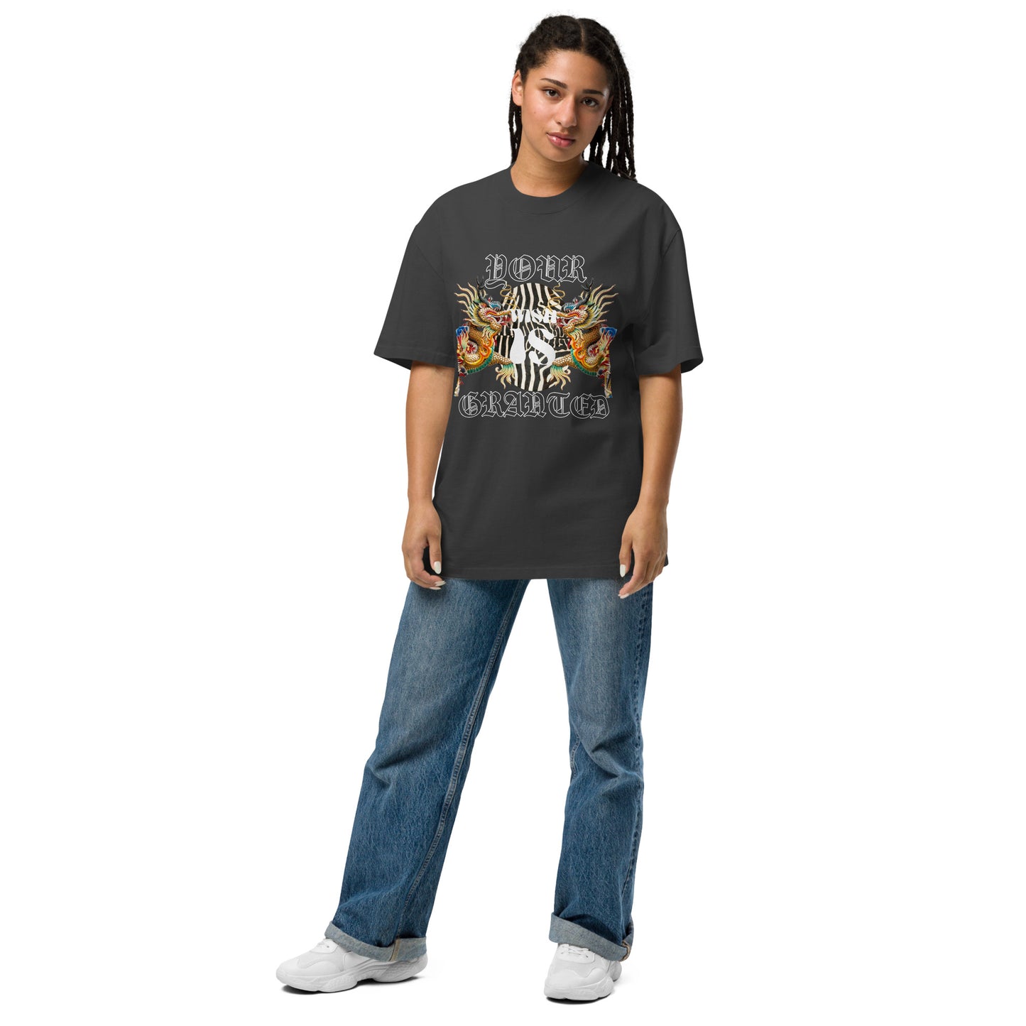 "Your wish is granted" Oversized faded t-shirt