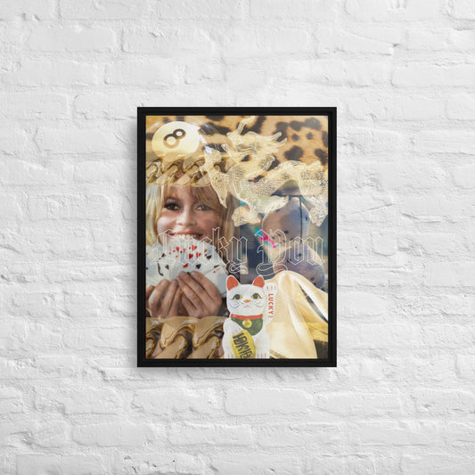 "Lucky You" Bardot Print on Framed canvas